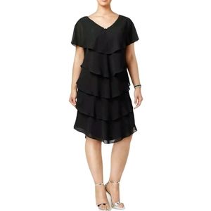 👗AFTER DARK semi formal ruffled sheath dress